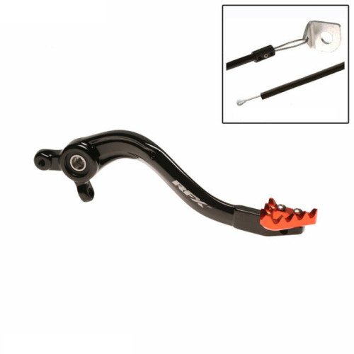 Pedal de freno trasero RFX Pro Series - punta fija - negro/naranja