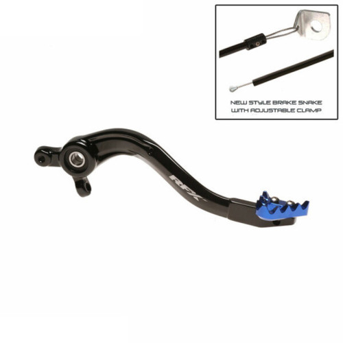 Pedal de freno trasero RFX Pro Series - punta fija - negro/azul
