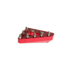 Puntera fija mecanizada de pedal de freno RFX Pro Series - rojo