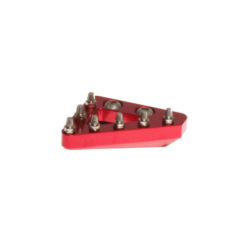 Puntera fija mecanizada de pedal de freno RFX Pro Series - rojo