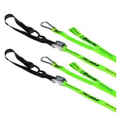 Correas de amarre RFX Race Series con bucle adicional y clip de mosquetón - hi-viz/negro