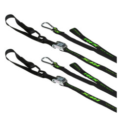 Correas de amarre RFX Race Series con bucle adicional y clip de mosquetón - negro/hi-viz le