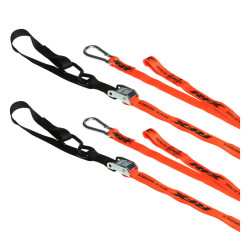 Correas de amarre RFX Race Series con bucle adicional y clip de mosquetón - naranja/negro