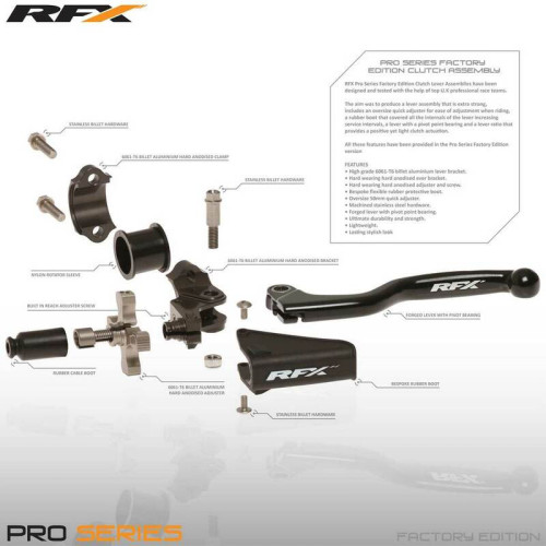 Soporte de recambio del conjunto de embrague RFX Pro Series Billet - anodizado duro