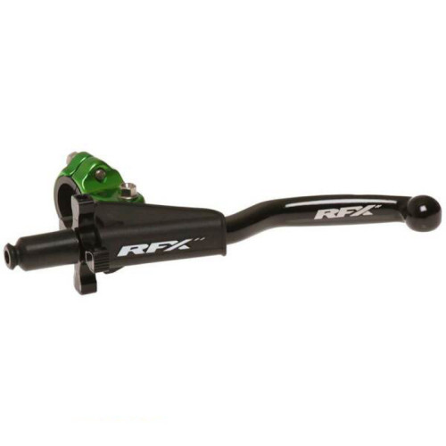 Conjunto de maneta de embrague forjada RFX Pro Series 2 tiempos Universal EZ Adjust - verde