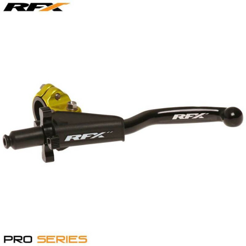 Conjunto de maneta de embrague forjada RFX Pro Series 2 tiempos Universal EZ Adjust - amarillo