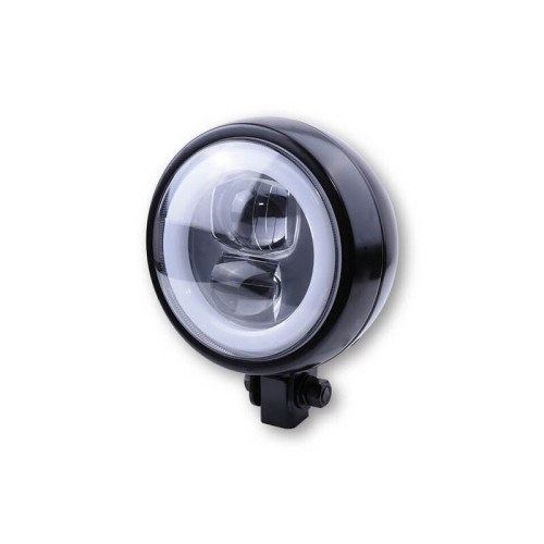 Faro delantero LED HIGHSIDER pro Flat Type 9 - negro - 1 pieza