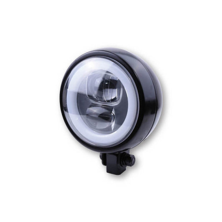 Faro delantero LED HIGHSIDER pro Flat Type 9 - negro - 1 pieza