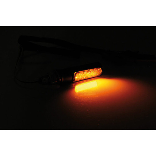 Intermitente LED HIGHSIDER pro Conero Black Edition - cristal ahumado - homologado E - Pareja