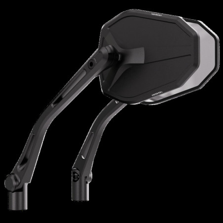 Retrovisor de manillar HIGHSIDER pro Victory-Slim – negro mate – pareja