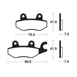 Pastillas de freno TECNIUM sintetizadas - MF455