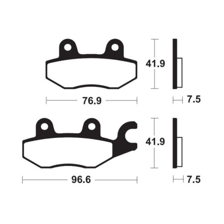 Pastillas de freno TECNIUM sintetizadas - MF455