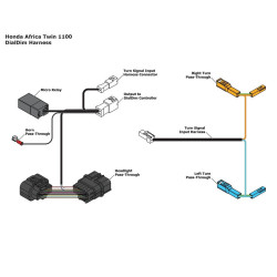 Adaptador de cableado DENALI Plug & Play DialDim - Honda Africa Twin 1100 2