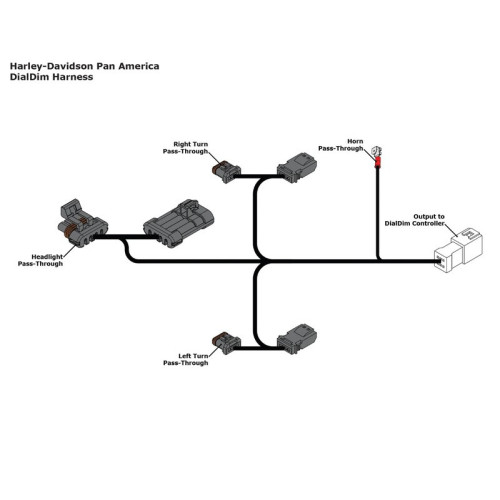 Adaptador de cableado DENALI Plug & Play DialDim - Harley-Davidson Pan America 1250