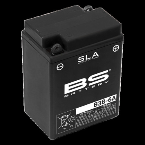 Batería BS BATTERY SLA sin mantenimiento activada de fábrica - B38-6A