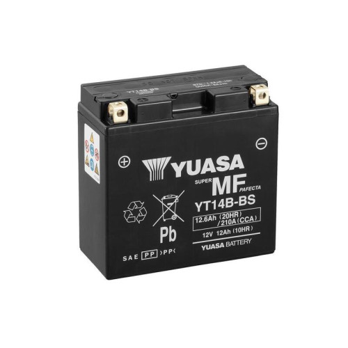 Batería YUASA Sin mantenimiento activada de fábrica - YT14B FA