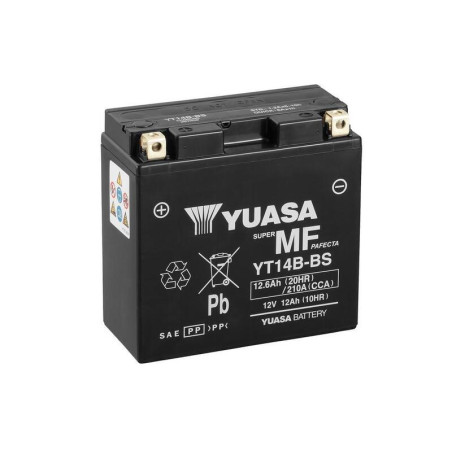 Batería YUASA Sin mantenimiento activada de fábrica - YT14B FA