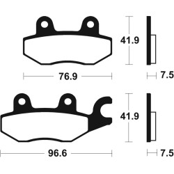 Pastillas de freno Tecnium Professional Racing sinterizadas - MSR455
