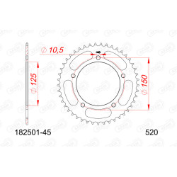 Corona AFAM acero estándar 182501 - Paso 520