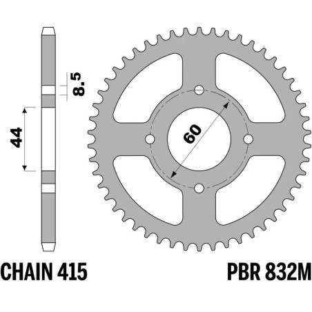 Corona PBR acero estándar - 415