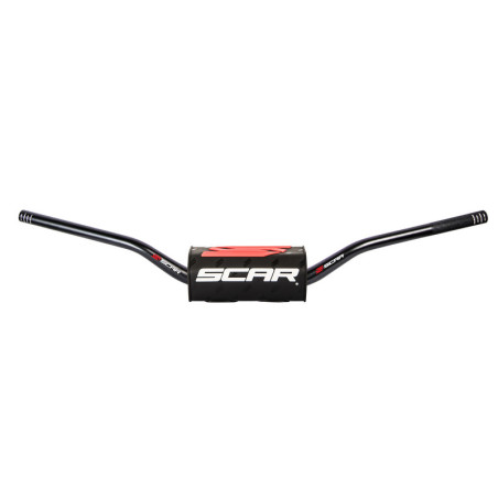 Manillar SCAR O² Low 65/85 Ø28,6mm - Negro / Protector negro