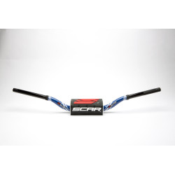 Manillar SCAR O² Color Low 65/85 Ø28,6mm - Azul / Protector negro
