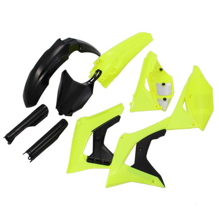 Kit de plásticos POLISPORT negro/amarillo neón - Honda CRF 450 F