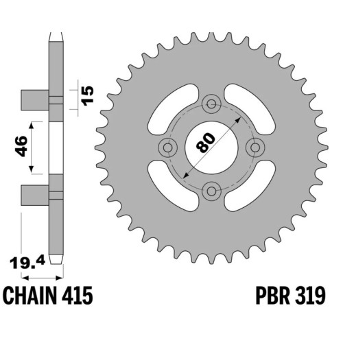 Corona PBR acero estándar - 415
