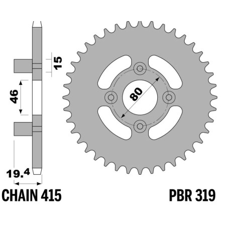 Corona PBR acero estándar - 415