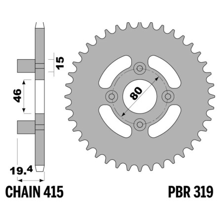 Corona PBR acero estándar - 415