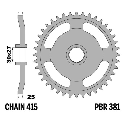 Corona PBR acero estándar - 415