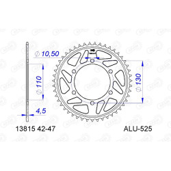 Corona AFAM aluminio 13815K - Paso 525