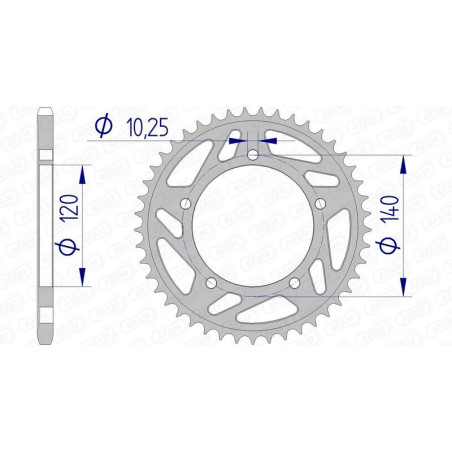 Corona AFAM aluminio ultraligera 15605K - Paso 520