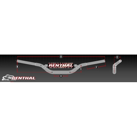 Manillar RENTHAL Twinwall 997 RC - Hard Anodized Limited Edition