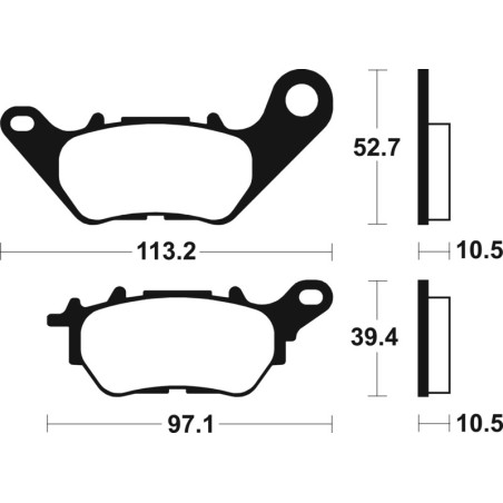 Pastillas de freno TECNIUM Scooter orgánicas - ME432