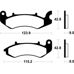 Pastillas de freno TECNIUM Scooter orgánicas - ME468