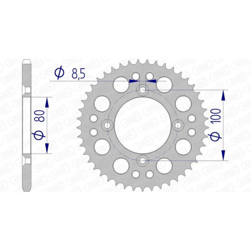 Corona AFAM aluminio ultraligera 11101 - Paso 420