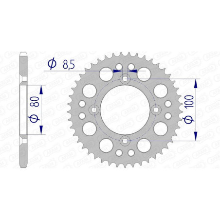 Corona AFAM aluminio ultraligera 11101 - Paso 420