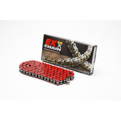 Cadena de transmisión EK CHAIN 525 MVXZ2 - Retenes QX-Ring - Cierre tipo remache