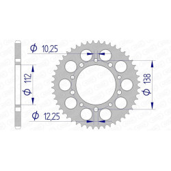 Corona AFAM aluminio 11509K - Paso 520