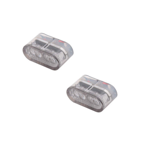 Intermitente/luz de posición LED HIGHSIDER pro Little Star-MX Pro Module 2in1 - cristal ahumado - homologado E - Pareja