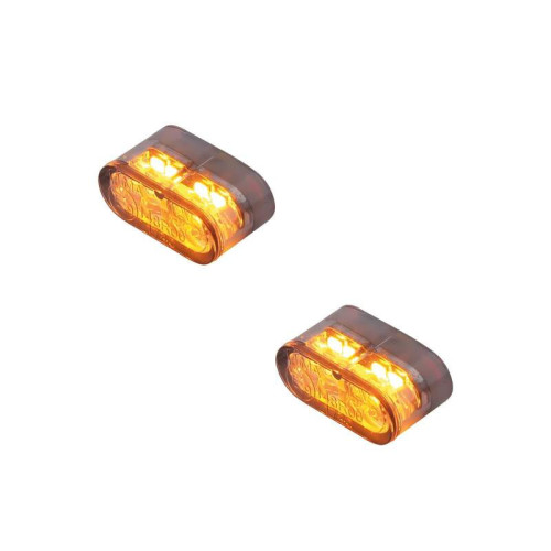 Intermitente/luz de posición LED HIGHSIDER pro Little Star-MX Pro Module 2in1 - cristal ahumado - homologado E - Pareja