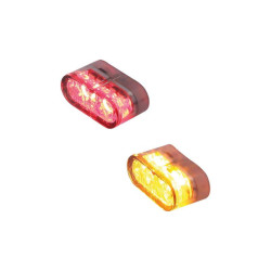 Piloto trasero/intermitente LED HIGHSIDER pro Little Star-MX Pro Module 3in1 - cristal ahumado - homologado E - Pareja