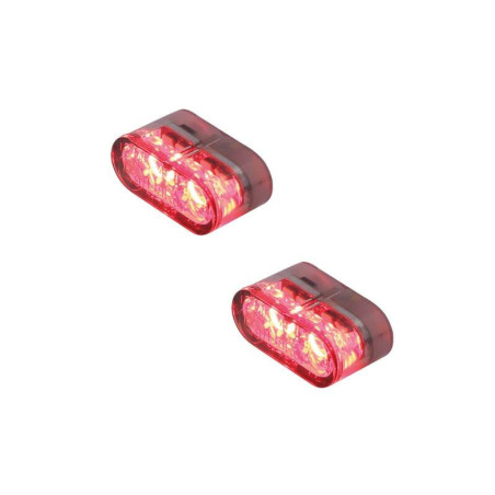 Piloto trasero/intermitente LED HIGHSIDER pro Little Star-MX Pro Module 3in1 - cristal ahumado - homologado E - Pareja