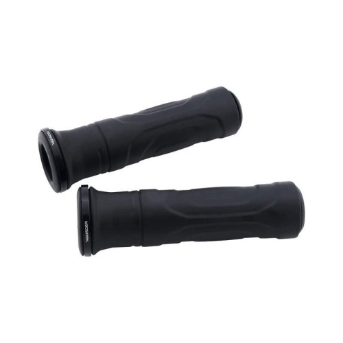 Puños HIGHSIDER pro Montana de goma – 7/8 inch (22.2 mm) / 125 mm – negro – pareja