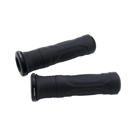 Puños HIGHSIDER pro Montana de goma – 7/8 inch (22.2 mm) / 125 mm – negro – pareja