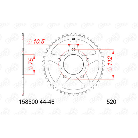 Corona AFAM acero estándar 158500 - Paso 518