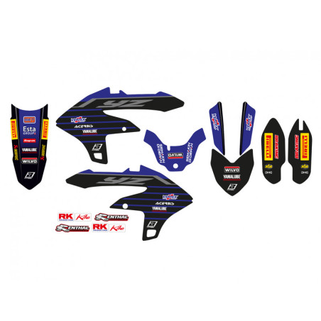 Kit adhesivos + funda de asiento BLACKBIRD Replica Yamaha Racing 22
