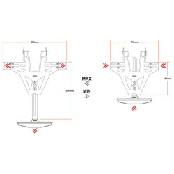 Portamatrículas HIGHSIDER pro Akron-RS 2