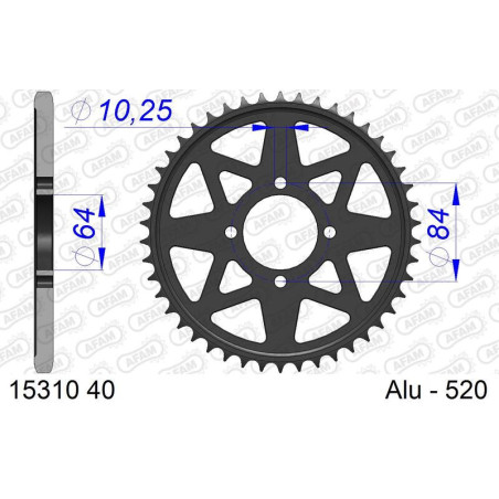 Corona AFAM aluminio 15310K - Paso 520